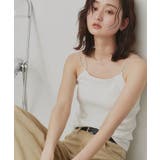 【2026SS新作】CICA配合 ダブルストラップ カップ付きリブキャミソール | ad thie | 詳細画像21 