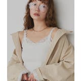 オフホワイト | 【2026SS新作】フラワーレースリブキャミソール | ad thie