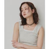 【2026SS新作】小花柄スクエアネックタンクトップ | ad thie | 詳細画像12 