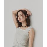 【2026SS新作】小花柄スクエアネックタンクトップ | ad thie | 詳細画像15 