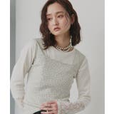 【2026SS新作】小花柄スクエアネックタンクトップ | ad thie | 詳細画像17 