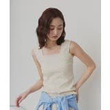 【2026SS新作】小花柄スクエアネックタンクトップ | ad thie | 詳細画像21 