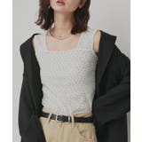 【2026SS新作】小花柄スクエアネックタンクトップ | ad thie | 詳細画像4 