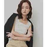 【2026SS新作】小花柄スクエアネックタンクトップ | ad thie | 詳細画像5 