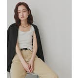 【2026SS新作】小花柄スクエアネックタンクトップ | ad thie | 詳細画像6 