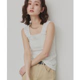 【2026SS新作】小花柄スクエアネックタンクトップ | ad thie | 詳細画像8 