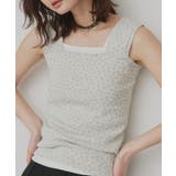 オートミール | 【2026SS新作】小花柄スクエアネックタンクトップ | ad thie