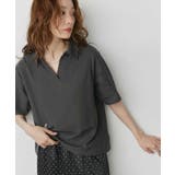 チャコール | 【2026SS新作】ベーシック ハーフスリーブ スキッパーシャツ		 | ad thie