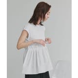 【2026SS新作】フリルドッキングノースリーブTシャツ | ad thie | 詳細画像7 