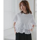 【2026SS新作】ティアードフリル ショート丈Tシャツ | ad thie | 詳細画像9 