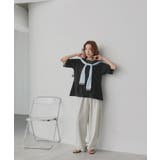 【2026SS新作】レーススリーブウエストタックTシャツ | ad thie | 詳細画像2