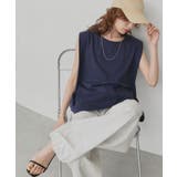 ネイビー | 【2026SS新作】サイドタックノースリーブTシャツ | ad thie
