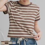 【2026SS新作】コンパクト ランダムボーダーリンガーTシャツ | ad thie | 詳細画像1 