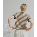 【2026SS新作】コンパクト ランダムボーダーリンガーTシャツ | ad thie | 詳細画像12 