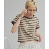【2026SS新作】コンパクト ランダムボーダーリンガーTシャツ | ad thie | 詳細画像13 