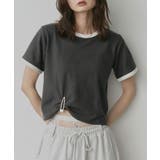 【2026SS新作】ショート丈 リンガーデザインTシャツ | ad thie | 詳細画像4