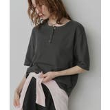 チャコール | 【2026SS新作】ベーシック ヘンリーネック Tシャツ | ad thie
