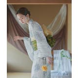 【2026SS新作】糸菊柄 セパレート浴衣4点セット ワンピースタイプ | ad thie | 詳細画像8