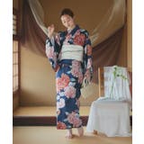 【2026SS新作】紫陽花柄 セパレート浴衣4点セット ワンピースタイプ | ad thie | 詳細画像2