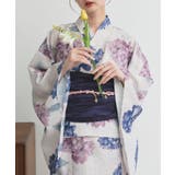 【2026SS新作】紫陽花柄 セパレート浴衣4点セット ワンピースタイプ | ad thie | 詳細画像35