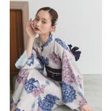 【2026SS新作】紫陽花柄 セパレート浴衣4点セット ワンピースタイプ | ad thie | 詳細画像40