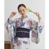 ナチュラル | 【2026SS新作】紫陽花柄 セパレート浴衣4点セット ワンピースタイプ | ad thie