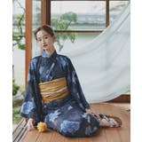 ネイビー | 【2026SS新作】牡丹柄 セパレート浴衣3点セット スカートタイプ | ad thie