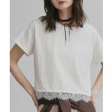 【2026SS新作】レースドッキングショート丈Tシャツ | ad thie | 詳細画像15