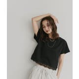 【2026SS新作】レースドッキングショート丈Tシャツ | ad thie | 詳細画像18