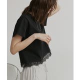 【2026SS新作】レースドッキングショート丈Tシャツ | ad thie | 詳細画像19