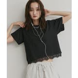 【2026SS新作】レースドッキングショート丈Tシャツ | ad thie | 詳細画像21