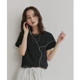 【2026SS新作】レースドッキングショート丈Tシャツ | ad thie | 詳細画像23