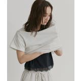【2026SS新作】レースドッキングショート丈Tシャツ | ad thie | 詳細画像24