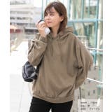 グレージュ | 裏シャギー裏起毛ドロップショルダーBIGパーカー スウェット | ad thie