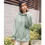 ピスタチオ | 裏シャギー裏起毛ドロップショルダーBIGパーカー スウェット | ad thie