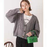 ボリュームスリーブ ケーブルニットカーディガン | ad thie | 詳細画像10 