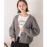 ボリュームスリーブ ケーブルニットカーディガン | ad thie | 詳細画像12 