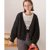 ボリュームスリーブ ケーブルニットカーディガン | ad thie | 詳細画像24 