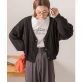 ボリュームスリーブ ケーブルニットカーディガン | ad thie | 詳細画像25 