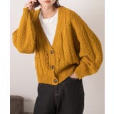 ボリュームスリーブ ケーブルニットカーディガン | ad thie | 詳細画像7 