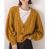 ボリュームスリーブ ケーブルニットカーディガン | ad thie | 詳細画像8 