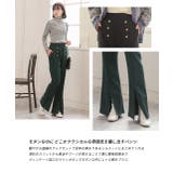 センターシームスリットパンツ マリンボタン セミフレア | ad thie | 詳細画像11 