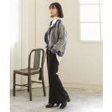 センターシームスリットパンツ マリンボタン セミフレア | ad thie | 詳細画像14 