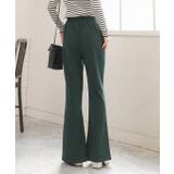 センターシームスリットパンツ マリンボタン セミフレア | ad thie | 詳細画像5 