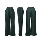 センターシームスリットパンツ マリンボタン セミフレア | ad thie | 詳細画像25 