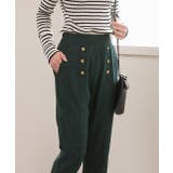 センターシームスリットパンツ マリンボタン セミフレア | ad thie | 詳細画像8 