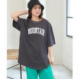 ラウンドサイドスリット グランジロゴTシャツ | ad thie | 詳細画像14 