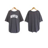 ラウンドサイドスリット グランジロゴTシャツ | ad thie | 詳細画像21 