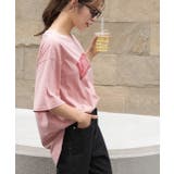 ラウンドサイドスリット グランジロゴTシャツ | ad thie | 詳細画像5 
