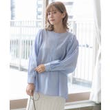 パフスリーブシャツ バックリボン シースルー[品番：ADEW0000551]｜ad 